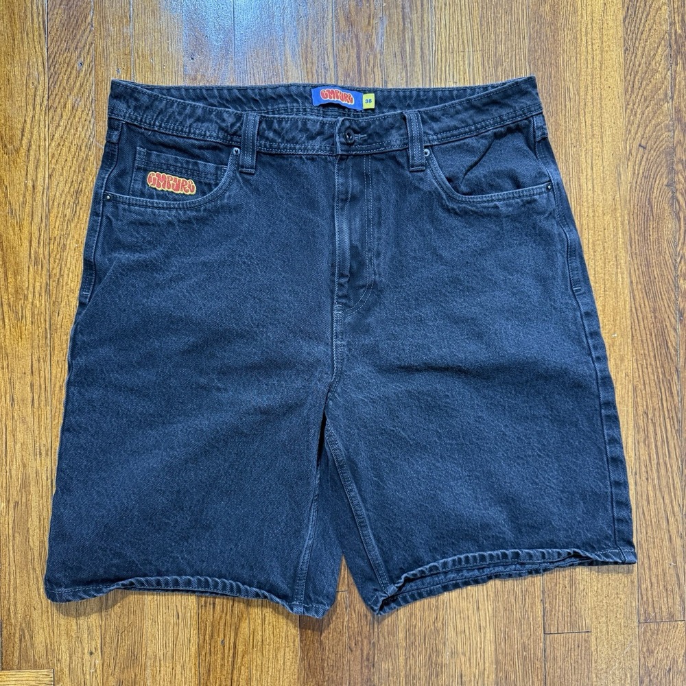 Empyre Men's Black Denim Shorts Loose Baggy Skater Size 38